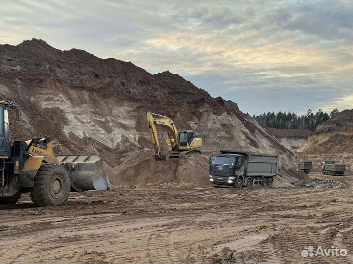 Песок, щебень с карьера