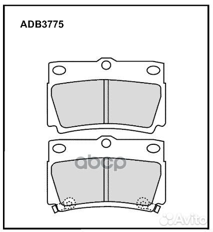 Колодки тормозные дисковые зад ADB3775 alli