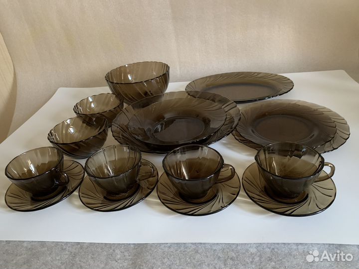 Набор посуды duralex (Франция) +кружка 3в1 подарок