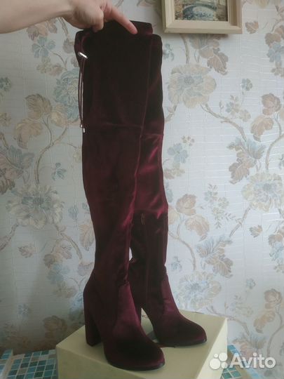 Сапоги высокие ботфорты ASOS