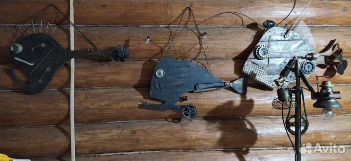 Панно рыба в стиле Стимпанк,Steampunk