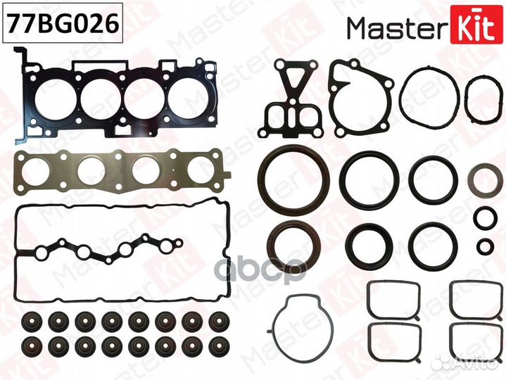 Верхний комплект прокладок гбц 77BG026 MasterKit