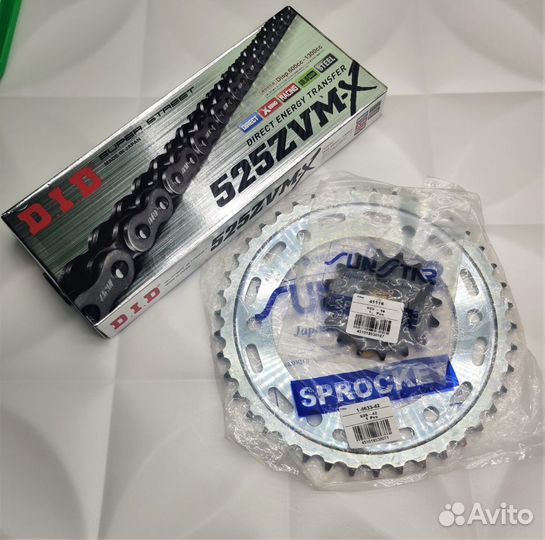 Комплект цепи и звезд Honda cbr600f2