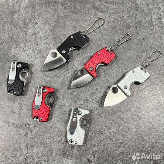 Нож складной брелок GN850 ст.440С (микс) (Красный)