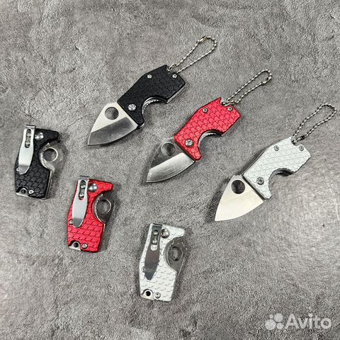 Нож складной брелок GN850 ст.440С (микс) (Красный)