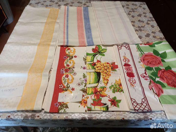 Скатерти, полотенца льняные, СССР новые