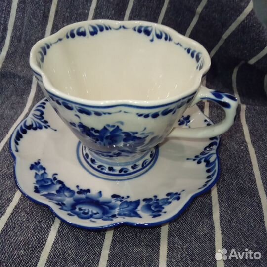 Чайная пара Гжель