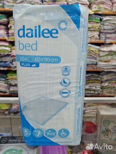 Пеленки одноразовые 60х90 10 шт Dailee