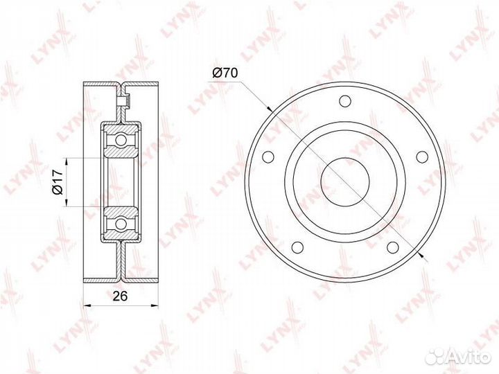 Ролик ремня приводного chevrolet Captiva 2.4 06бол