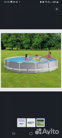 Каркасный бассейн intex 366х76