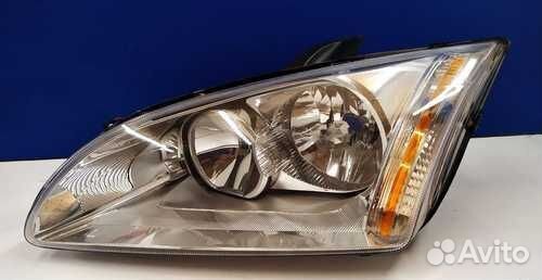 Форд Фокус 2 фара левая хром передняя 2005-2007г