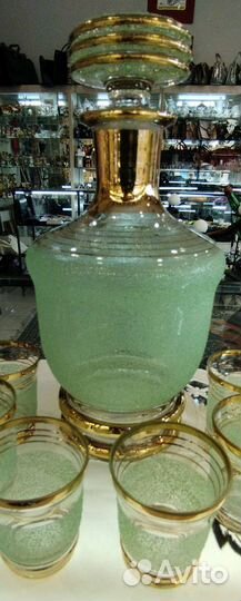 Набор штоф и 6 стопок Винтаж