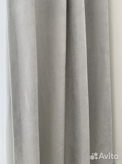 Шторы готовые канвас серые