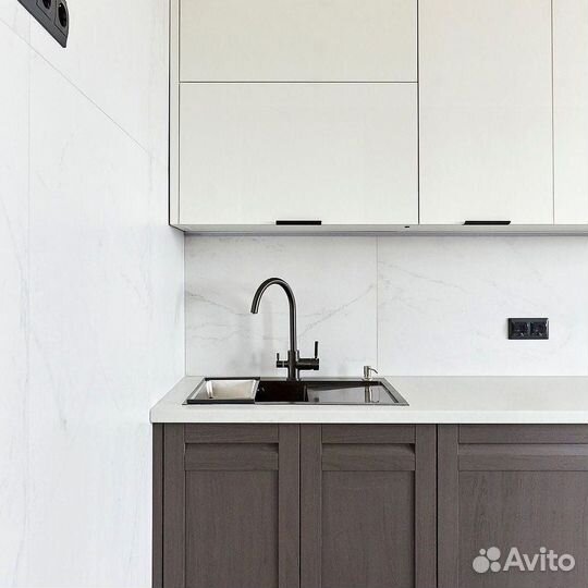 Прямой кухонный гарнитур современный