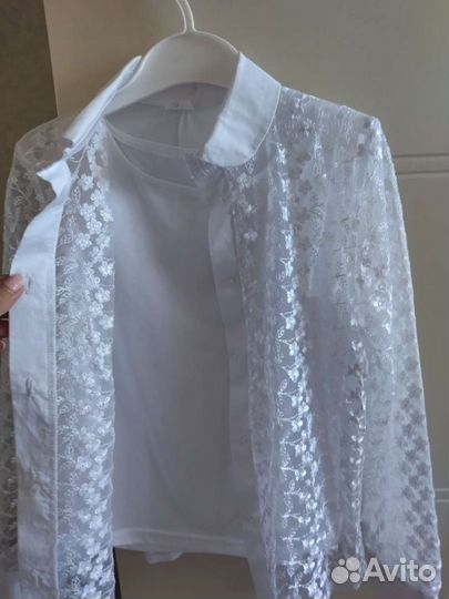 Блузка белая школьная для девочки