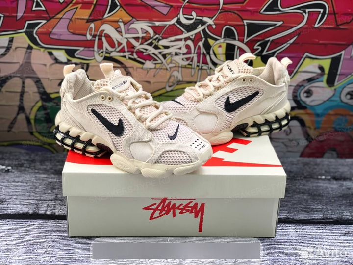 Nike Air Zoom Spiridon Cage 2 Stussy Fossil