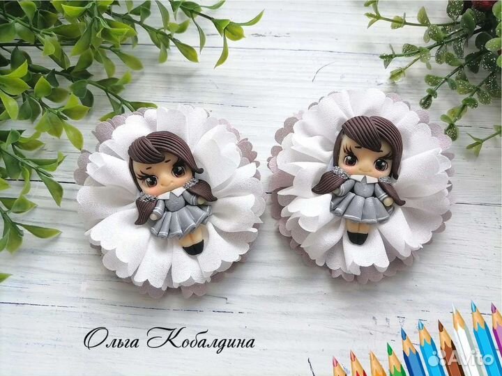 Школьные бантики ручной работы