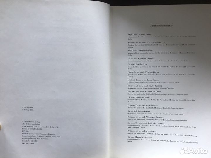 Forensische Medizin O.Prokop Berlin 1975