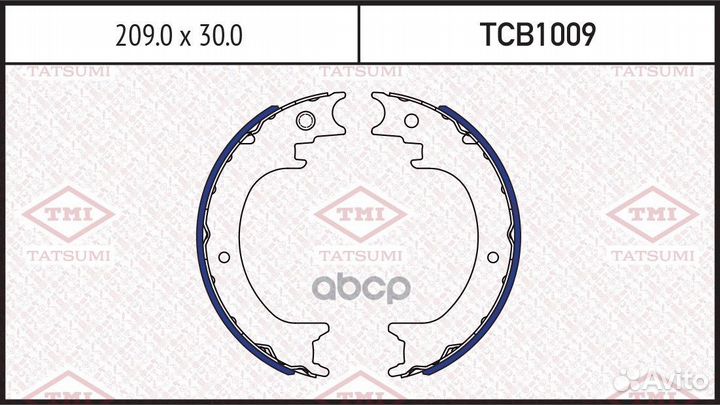 Колодки тормозные барабанные tatsumi TCB1009 TC