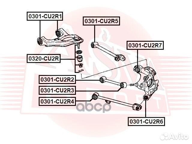 Сайлентблок 0301cu2r5 asva