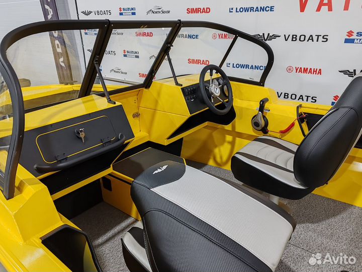 Волжанка 46 фиш с мотором Yamer EF60 BigFoot