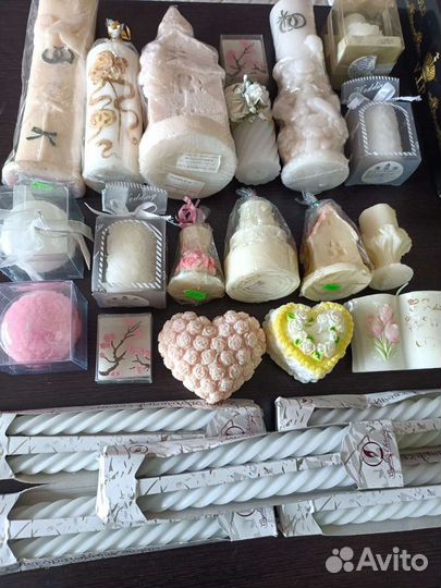 Продам новые свадебные свечи, бокалы