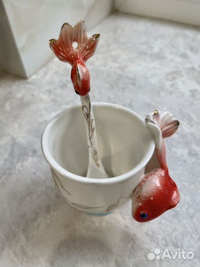 Чашка с блюдцем, чайная пара, фарфор