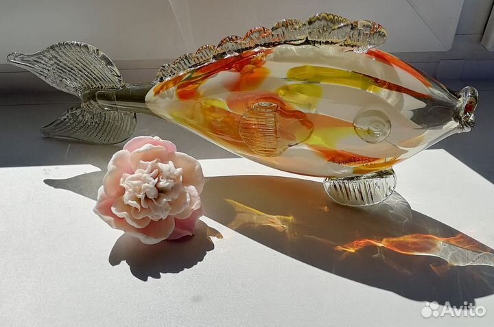 Рыбка гутное стекло новая СССР