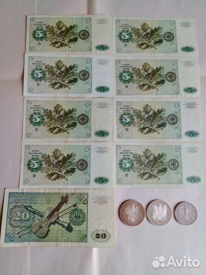 Банкноты. Купюры.Монеты.Марки немецкие