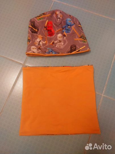 Шапка и снуд для мальчика лего