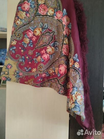 Павлопосадский платок шерсть