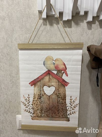 Постер картина птички птицы