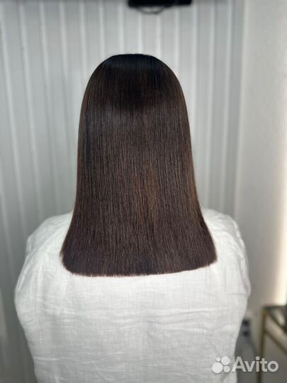 Кератиновое выпрямление волос