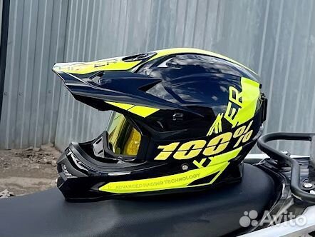 Шлем кроссовый эндуро hizer + Очки для мотокросса