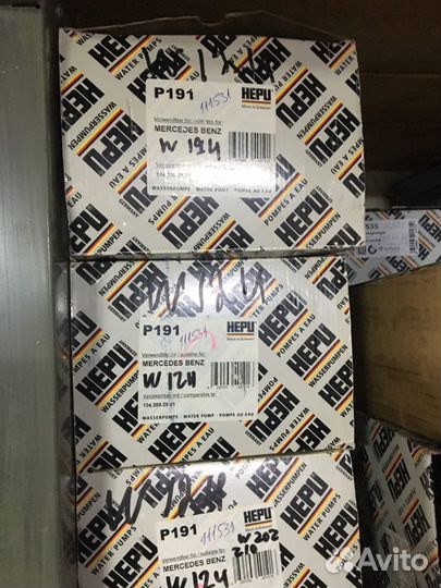 Насос водяной Hepu P191 на мерседес. C-E класс