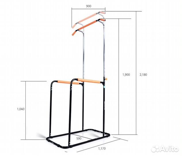 Турник + брусья + пресс 3 в 1 DFC Power Tower G006
