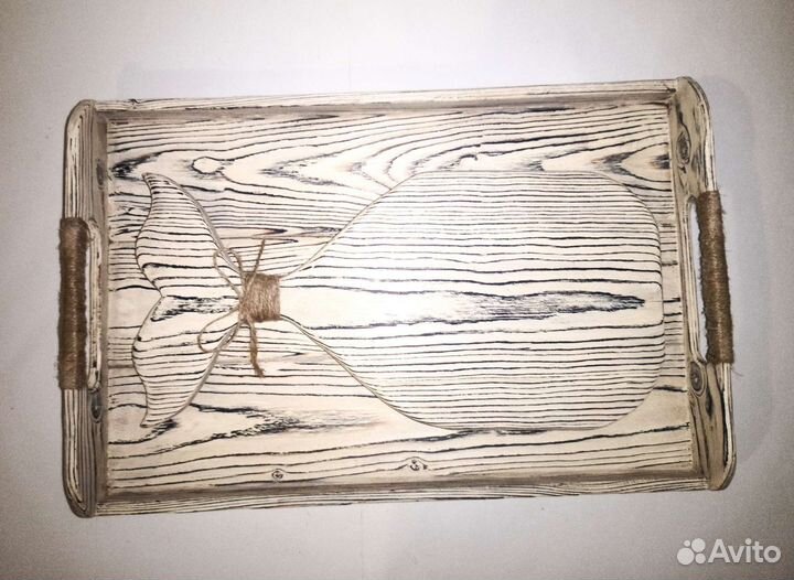 Поднос деревянный в комплекте с доской