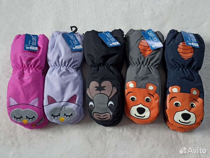 Новые детские зимние варежки краги 2-4 г. 4-6л
