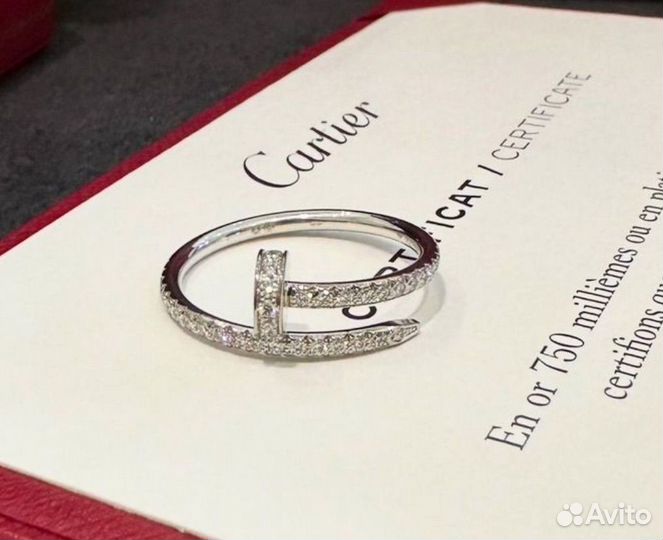 Золотое кольцо cartier гвоздь с бриллиантами