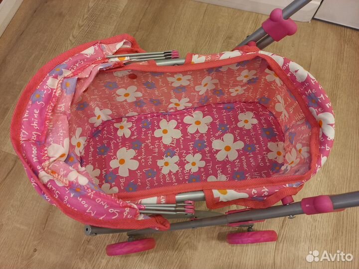 Коляска люлька кукольная 55 см