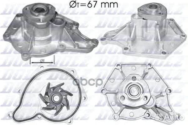 Насос водяной dolz A213 Audi A4/A6/A8/Q7 2.4i/3