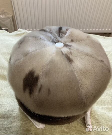 Зимнее модное кепи, натуральный мех