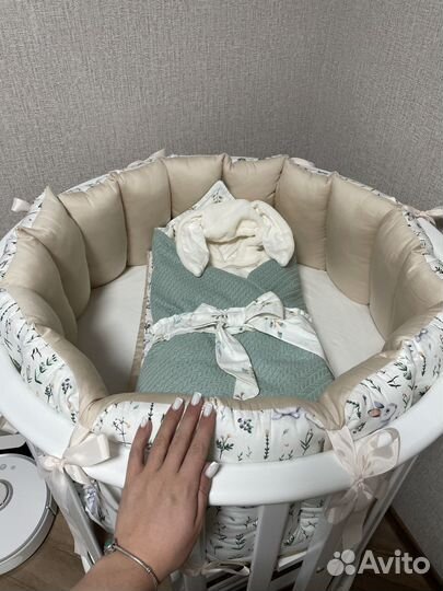 Детская круглая кровать трансформер