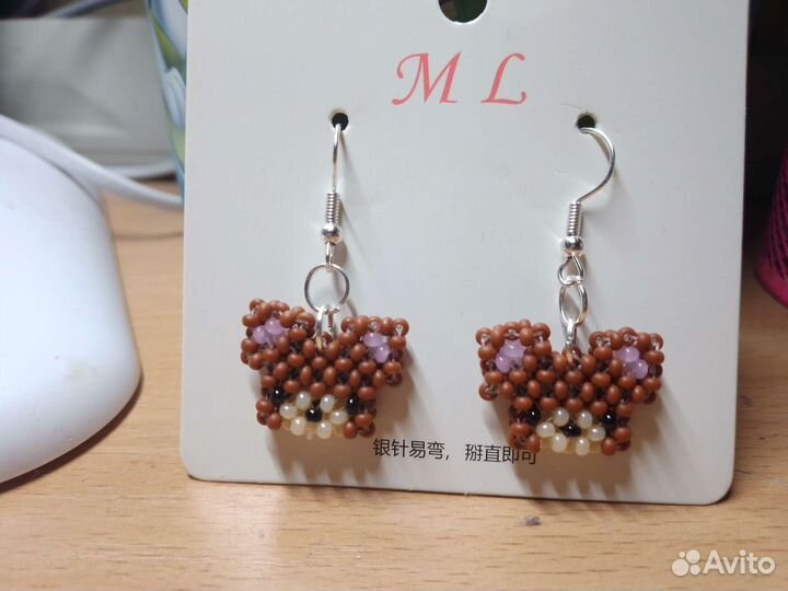 Серьги из бисера