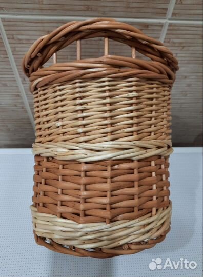 Плетёная из ивы ёмкость для кухни, объём 3 л