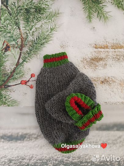 Свитер для собаки и кошки вязаный