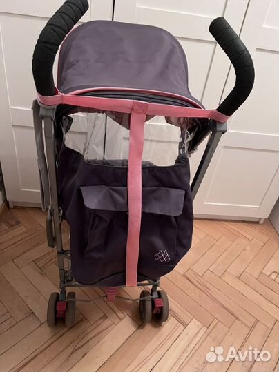 Коляска - трость maclaren quest розово- серый цвет