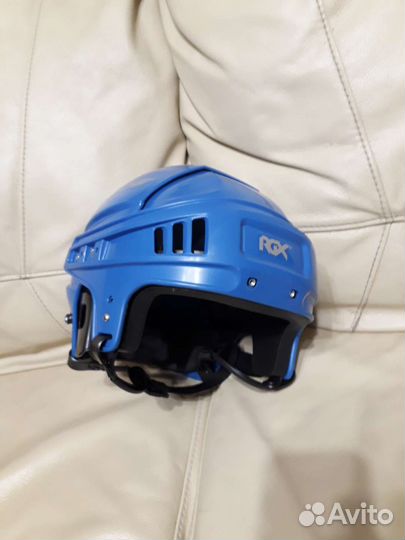 Хоккейный шлем (Новый) синии и белый (М)