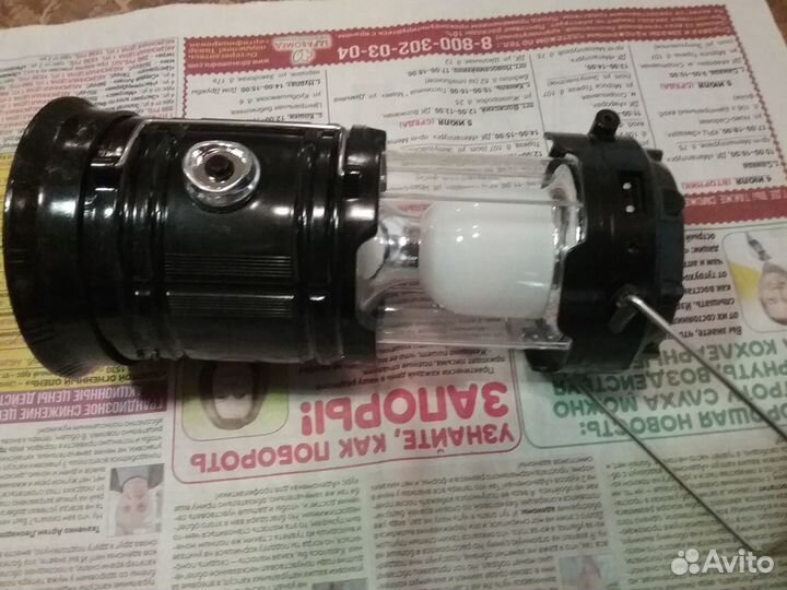 Фонарь кемпинговый от солнечной панели на запчасти