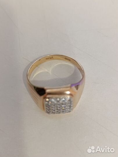 Мужская золотая печатка